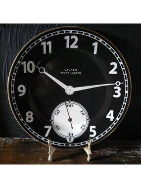 Discontinued Lauren Ralph Lauren Pocketwatch IV Clock Plate 9.125", Plate Wall